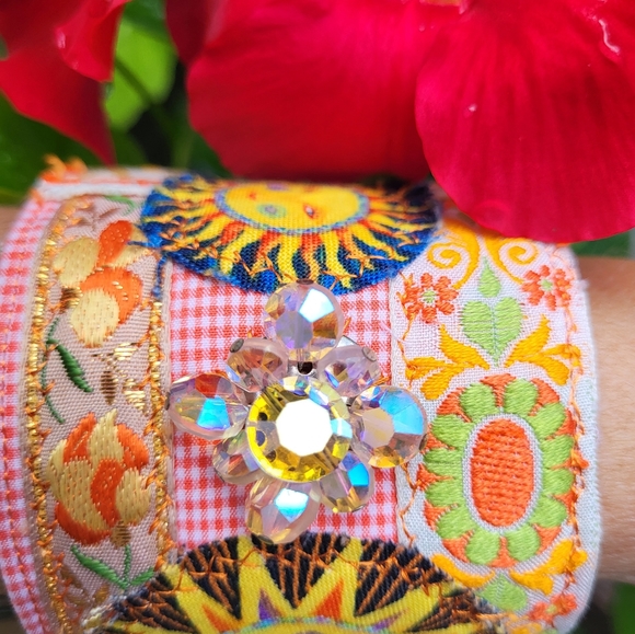 Happy Sun Boho Cuff Bracelet - Picture 5 of 10